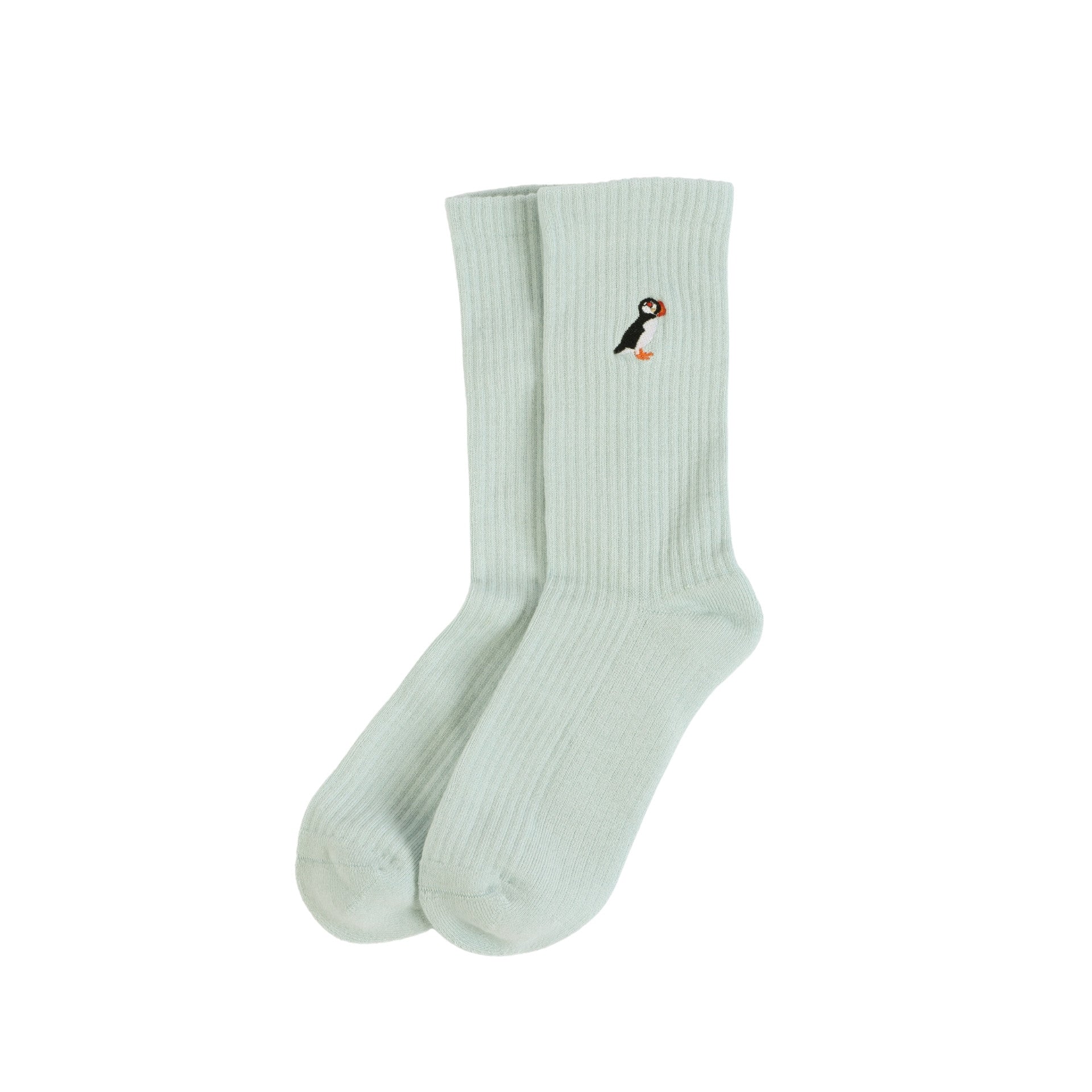 Pull Up Bar Doorframe - Save the Puffin Ribbed Bamboo Socks