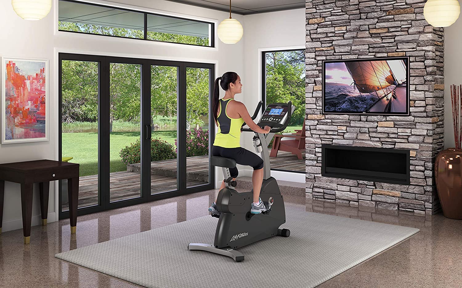 Life Fitness C1 Upright Bike-T - Yen Yoga & Fitness review and price